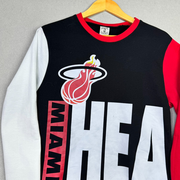 VTG Hardwood Classics Miami Heat NBA Sweatshirt Pullover Graphic Black Men's M - Picture 3 of 12